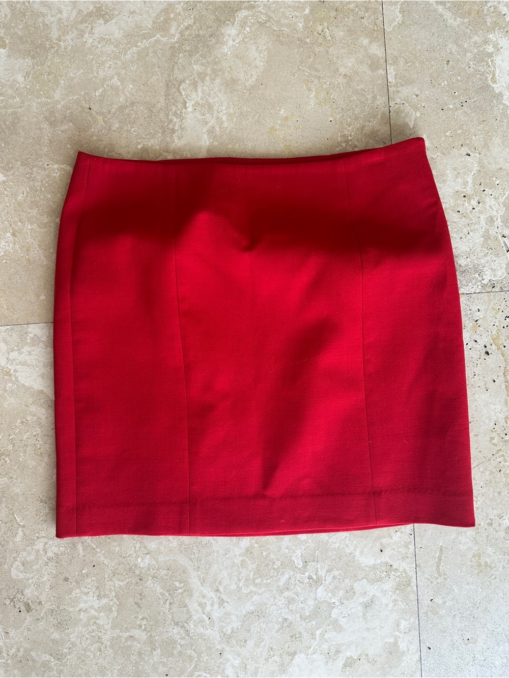 Ann Taylor Red Mini Pencil Skirt